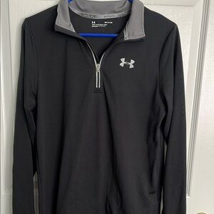 Under Armour Black and Gray Long Sleeve Tee